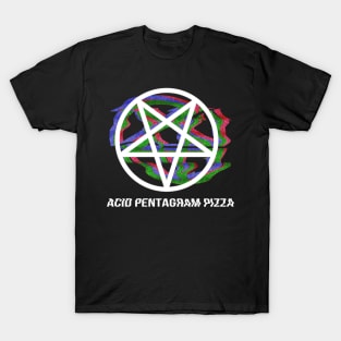 Acid Pentagram Pizza Tee T-Shirt